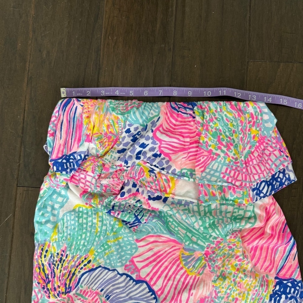 Lilly Pulitzer Rilo Ruffle Tube Top in Roar of the Seas size Medium - Picture 5 of 7